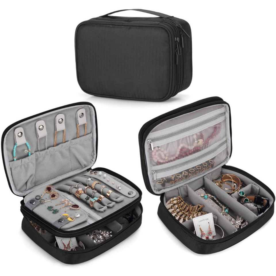 4) Travel Jewelry Organizer Case