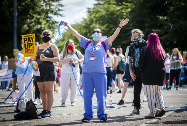 NHS national pay protest