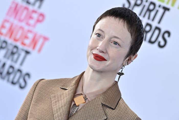 Andrea Riseborough at the 2023 Film Independent Spirit Awards on March 4 in Santa Monica