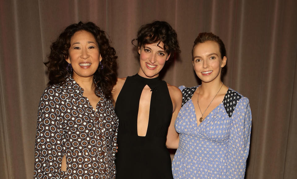 Sandra Oh, Phoebe Waller-Bridge and Jodie Comer