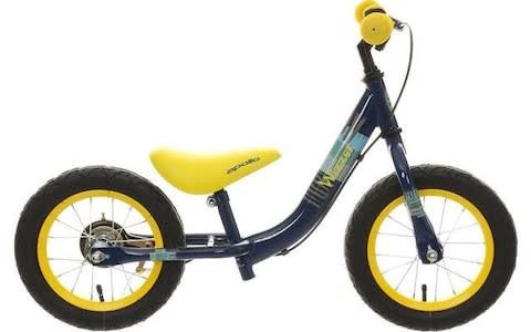 Halfords Apollo Wizzer Balance Bike Blue  - Credit: Halfords