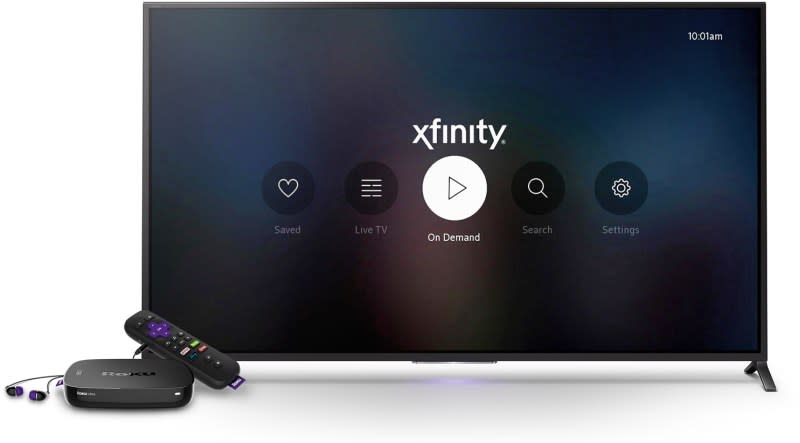 Comcast main screen on Roku