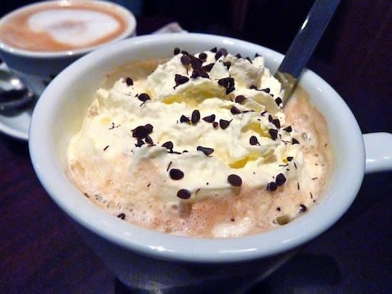 A White Chocolate Mocha with java chips and <a href="http://www.thedailymeal.com/watermelon-sorbetto?utm_source=huffington%2Bpost&utm_medium=partner&utm_campaign=starbucks%2Bsecret%2Bmenu" target="_hplink"> <strong>chocolate chips</strong></a> sprinkled in.     <em>Related: </em><a href="http://www.thedailymeal.com/watermelon-sorbetto?utm_source=huffington%2Bpost&utm_medium=partner&utm_campaign=starbucks%2Bsecret%2Bmenu" target="_hplink"><strong>Watermelon Sorbetto</strong></a>    <em>Photo Credit: © Flickr/Magnus D</em>  