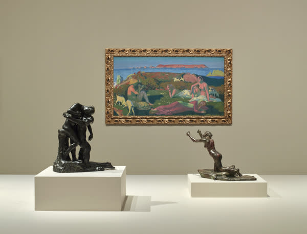 Works by Camille Claudel and Maurice Denis on show at “The Morozov Collection, Icons of Modern Art” exhibition at the Fondation Louis Vuitton in Paris. - Credit: Marc Domage/Courtesy of Fondation Louis Vuitton