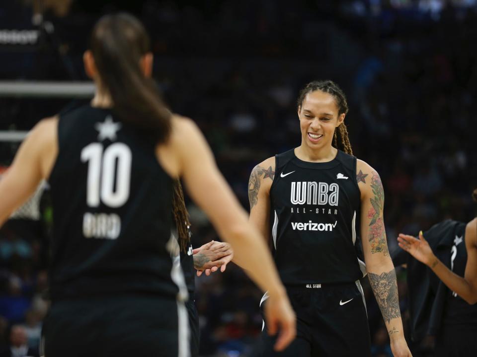 Griner at the 2018 WNBA All-Star Game.