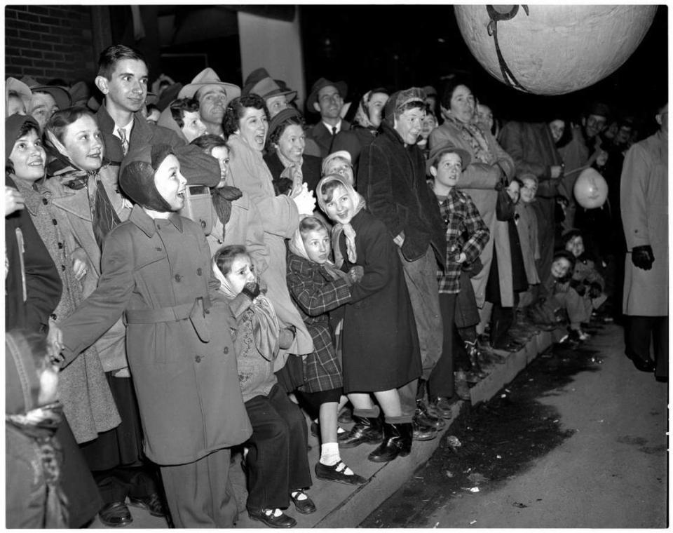 Spectators marveled at the floats during the Christmas parade down Lexington’s Main Street Dec. 4, 1950.