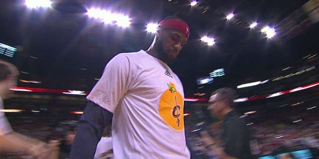 LeBron James got a standing ovation from Heat fans during video