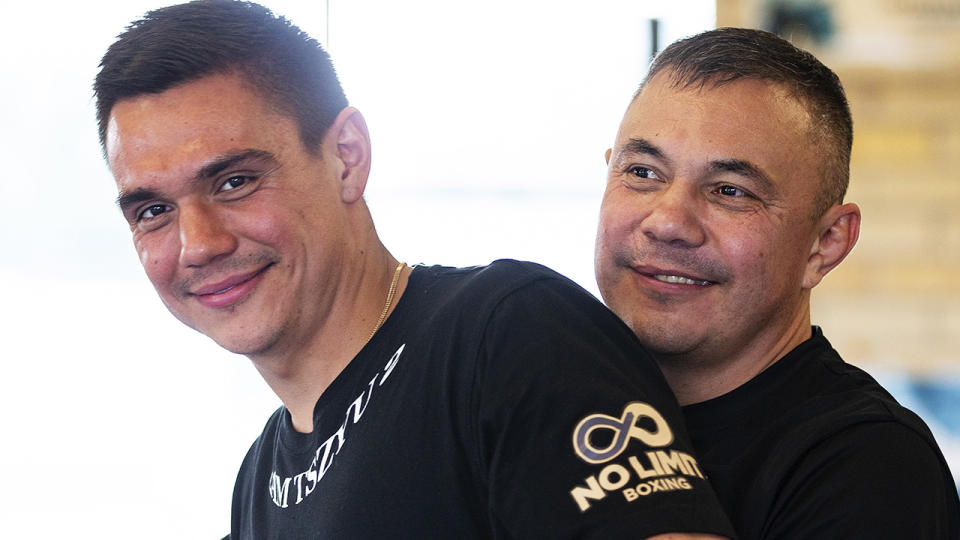 Tim Tszyu is pictured with his father Kostya.