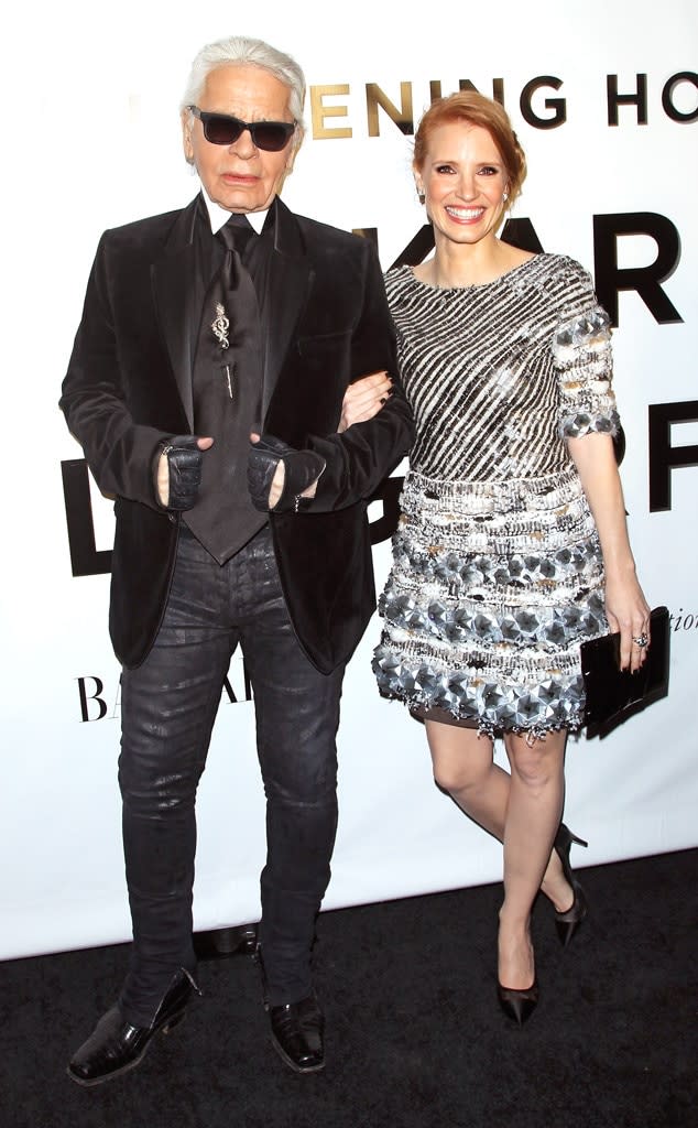 Karl Lagerfeld, Jessica Chastain 