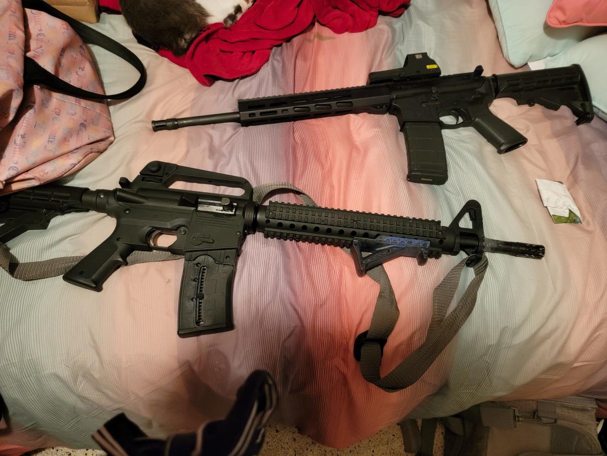 Guns seized by the FBI from a south Georgia drug ring.