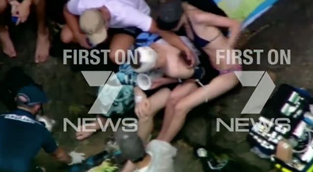 The boy was rescued at a popular swimming spot. Photo: 7 News