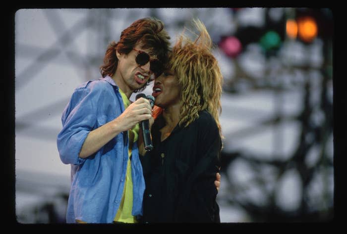 mick jagger and tina turner performing