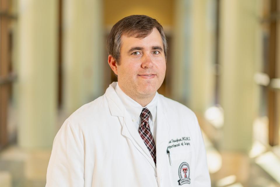 Justin Vaughan, M.D., a surgeon at Texas Tech University Health Sciences Center.