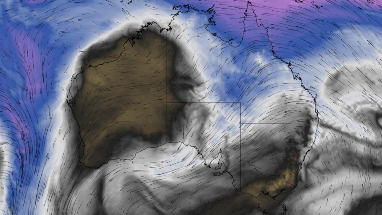 An unusual weather pattern is set to drench large parts of Australia. Picture: Weatherzone