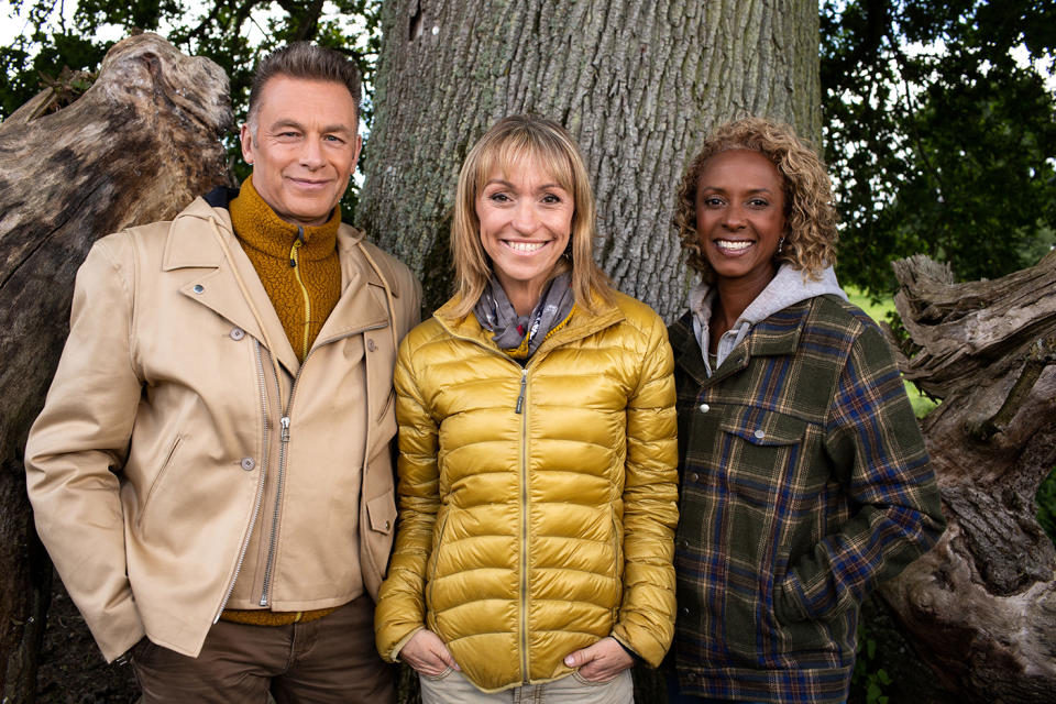 Chris Packham, Michaela Strachan and Gillian Burke presented Autumnwatch. (BBC)