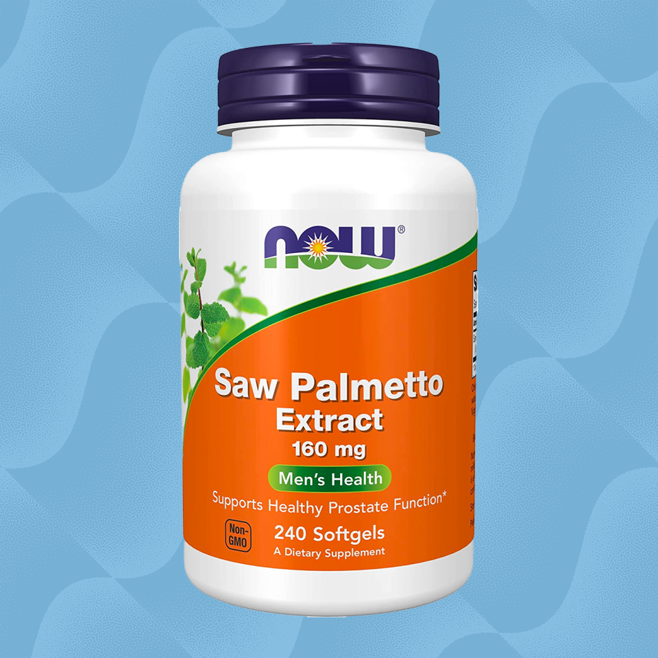 now saw palmetto extract softgels bottle