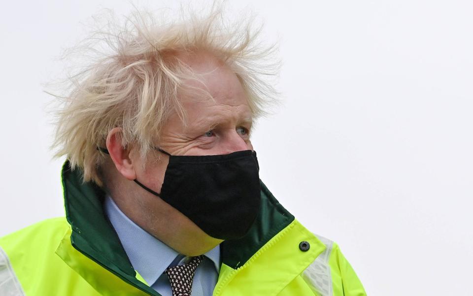 Boris Johnson in high vis this morning - Paul Ellis - WPA Pool/Getty Images