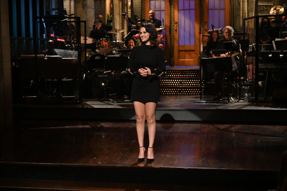 Selena Gomez hosts “Saturday Night Live” in New York City on May 14, 2022. - Credit: Will Heath/NBC