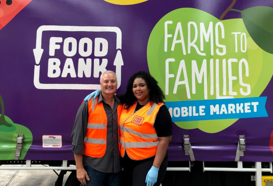 lizzo at foodbank victoria