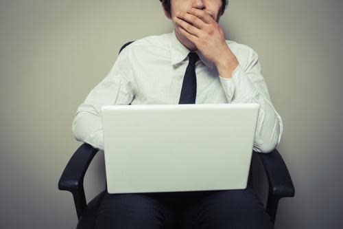 Man working on laptop