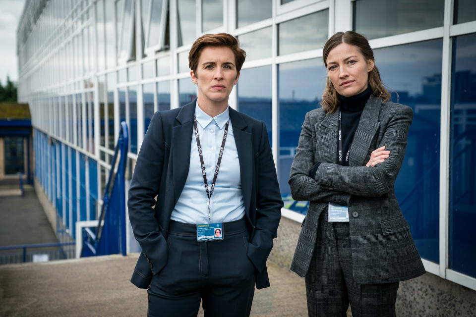 Programme Name: Line of Duty S6 - TX: n/a - Episode: Line Of Duty - Ep 4 (No. n/a) - Picture Shows:  DI Kate Fleming (VICKY MCCLURE), DCI Joanne Davidson (KELLY MACDONALD) - (C) World Productions - Photographer: Steffan Hill