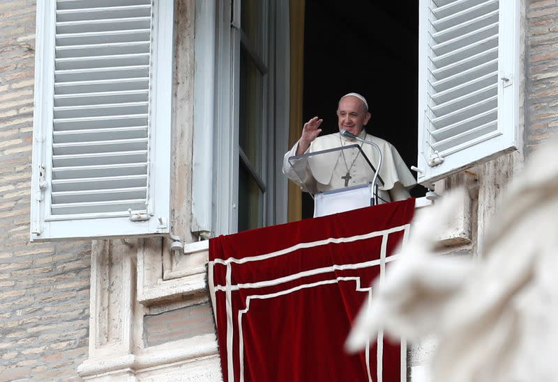 Pope Francis delivers Angelus prayer at the Vatican