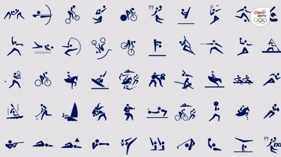 Los 50 pictogramas olímpicos de Tokio 2020. 
