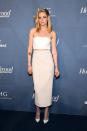 <p>Kristen Stewart opted for a super-feminine tube skirt and top to attend the annual star-studded soirée ahead of the 2022 Oscars, giving us a small flash of her toned abs for good measure. </p>