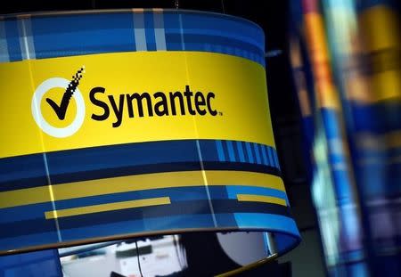 The Symantec booth is seen during the 2016 Black Hat cyber-security conference in Las Vegas, Nevada, U.S. August 3, 2016. REUTERS/David Becker