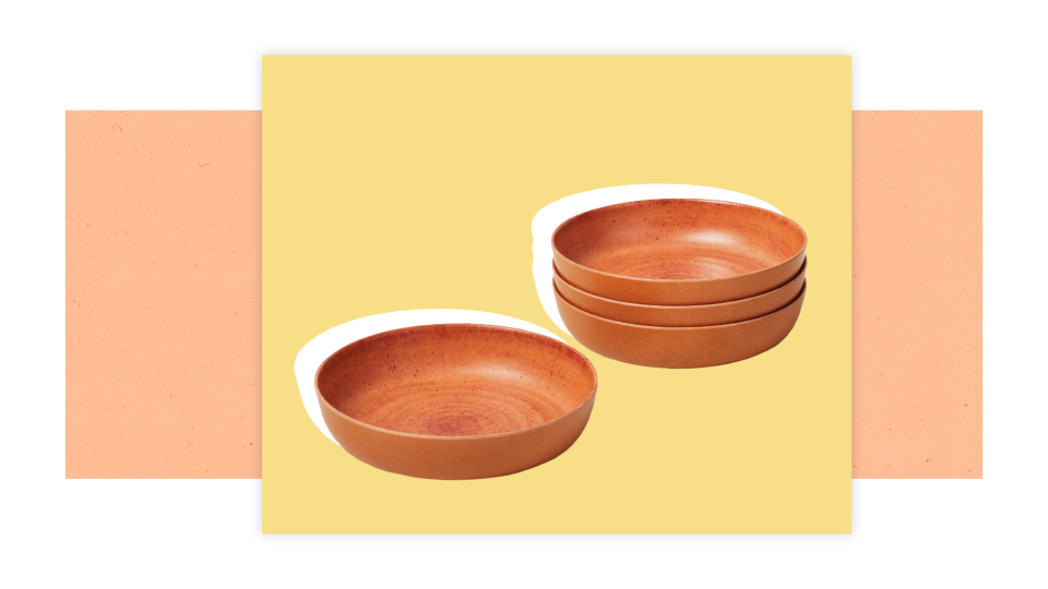 Add a pop of summer color with these orange bowls.