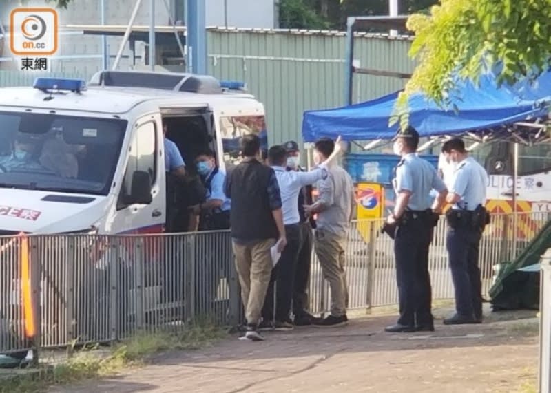 警方封鎖現場調查。(梁國雄攝)