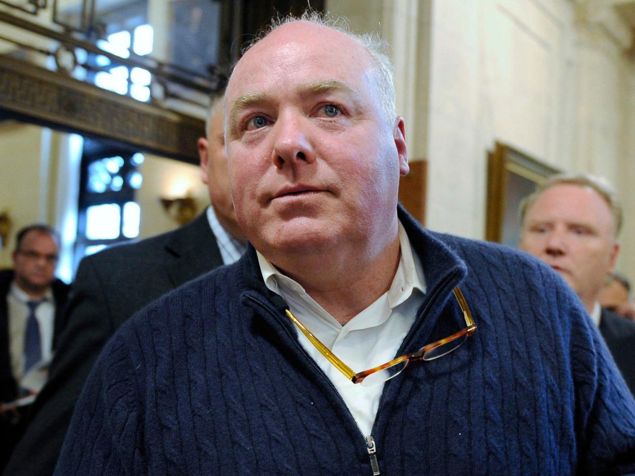 <p>Michael Skakel leaves the state Supreme Court after his hearing in Hartford, Connecticut</p> ((Associated Press))