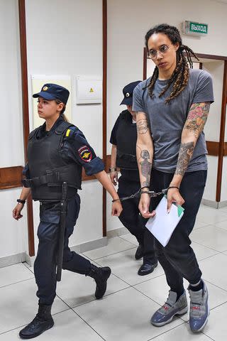 Mikhail Voskresensky/TASS via ZUMA Press Brittney Griner in Russian custody on Aug. 4, 2022