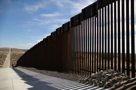 FILE PHOTO: New bollard-style U.S.-Mexico border fencing is seen in Santa Teresa, New Mexico, U.S., March 5, 2019. REUTERS/Lucy Nicholson