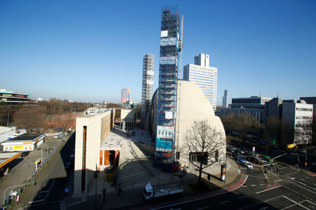 The new Central Mosque is photographed in Cologne, Germany, February 15, 2017. REUTERS/Thilo Schmuelgen