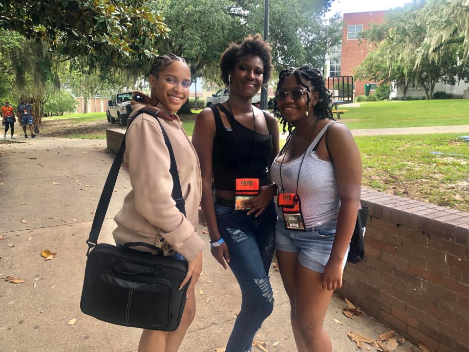 (From left to right) Brianna McLeod, Nakayla Kirkman and Farah Mesadieu are all incoming freshmen who plan on attending Florida A&M University in the fall of 2022.