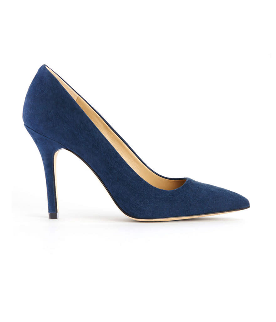 Ann Taylor Cynthia Suede Pumps in French Ink