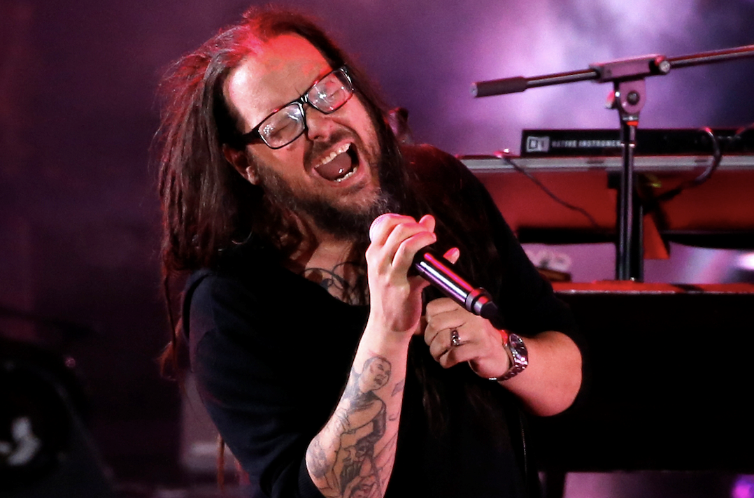 Jonathan Davis of Korn performs during the 