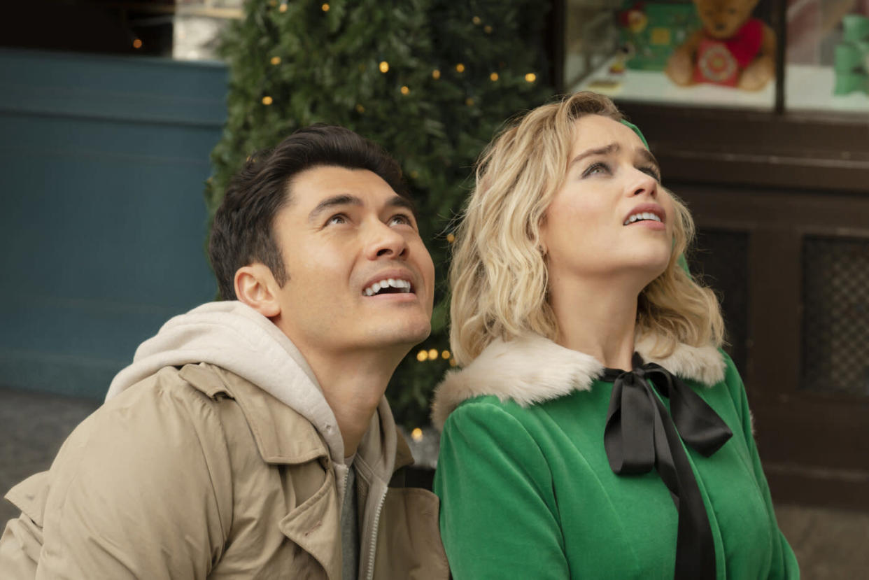 Emilia Clarke with Henry Golding in Last Christmas (Credit: Universal)