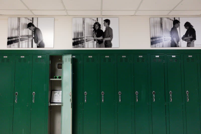 Kevin Bacon’s character Ren McCormack’s locker in the film “Footlose” is pictured at Payson High School in Payson on Wednesday, Feb. 14, 2024. The locker has now been memorialized and students are trying to get Kevin Bacon to come to their prom as part of the 40th anniversary of the film, which filmed many of the scenes at the school. | Megan Nielsen, Deseret News