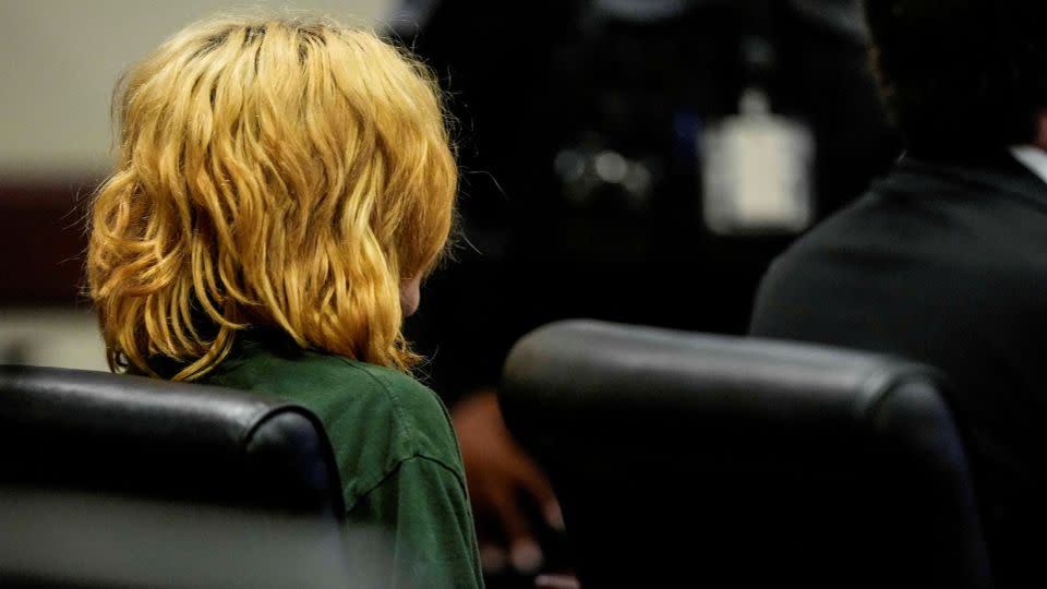 Colt Gray on September 6 sits in the Barrow County courthouse during his first appearance for the mass shooting at Apalachee High School, in Winder, Georgia. - Brynn Anderson/Reuters