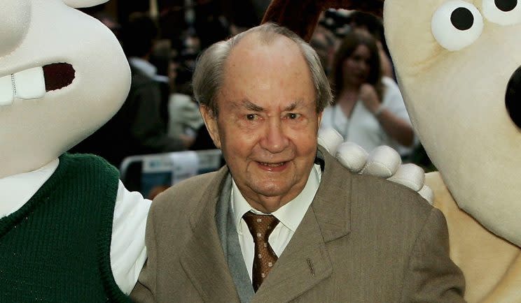 Actor Peter Sallis arrives at the UK Charity premiere of animated film Wallace & Gromit: The Curse Of The Were-Rabbit - Credit: Getty Images