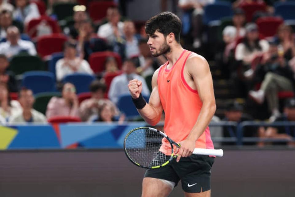 Carlos Alcaraz competed in the Shanghai Masters  (Getty Images)