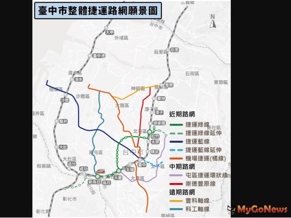 ▲台中捷運4年推動6路線 打造完善路網(圖/台中市政府)