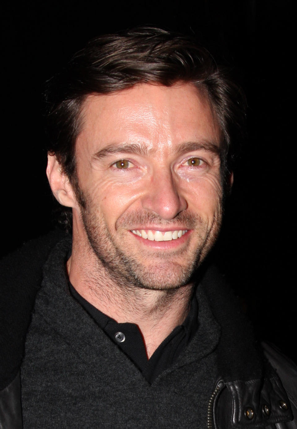 Close-up of Hugh smiling