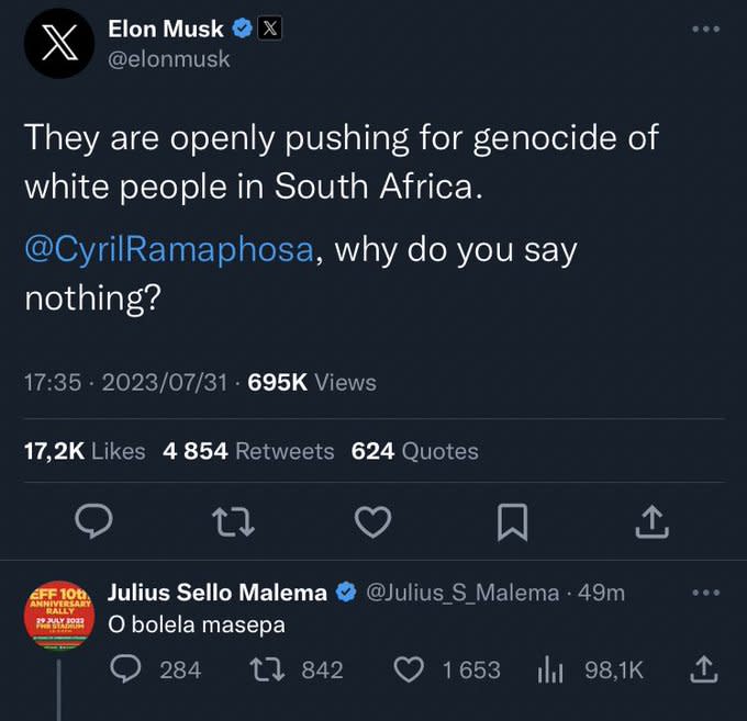 Elon Musk, white genocide, theGrio.com