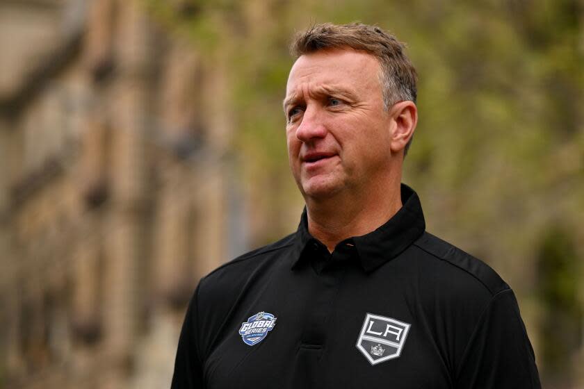 MELBOURNE, AUSTRALIA - SEPTEMBER 18: Los Angeles Kings General Manager Rob Blake.