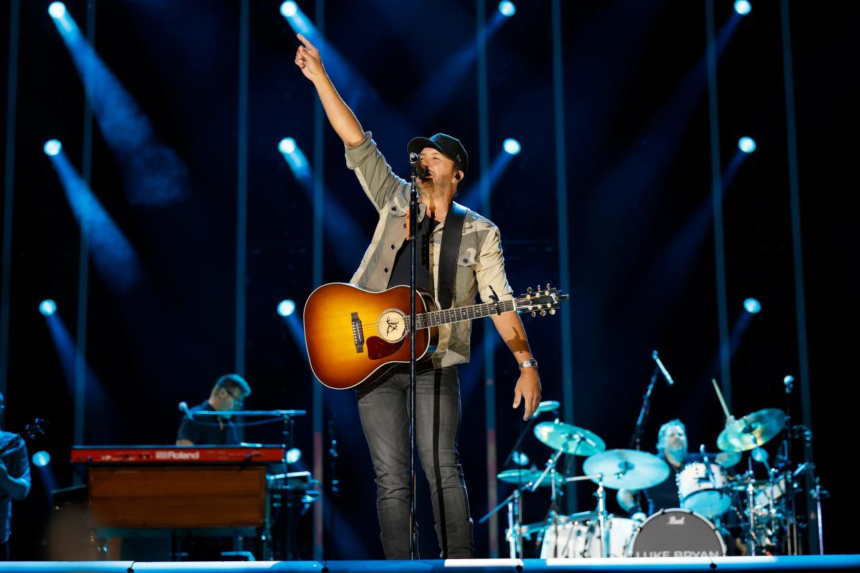 Luke Bryan performs on stage during day four of CMA Fest 2023 at Nissan Stadium in Nashville on June 11, 2023.