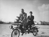 Gangbusters Bike mounts 13 shotguns, two revolvers, six bayonets, flare gun. (Wallace Kirkland—Time & Life Pictures/Getty Images)