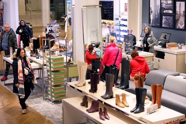 2024 NEW YORK, NEW YORK - JANUARY 19: People shop at the Macy's store on Herald Square on January 19, 2024 in New York City. (Photo by Michael M. Santiago/Getty Images)